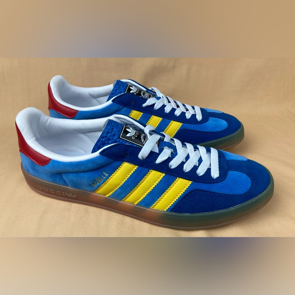 Gucci Gazelle 'Light Blue Suede' Sneakers Men's Size 43.5/ 9.5